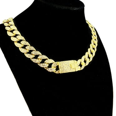 Hip Hop Iced out Kool Aid Man Money Bag & 18" Full Iced Cuban Choker Chain Set Hip Hop Iced out Kool Aid Man Money Bag & 18" Full Iced Cuban Choker Chain Set